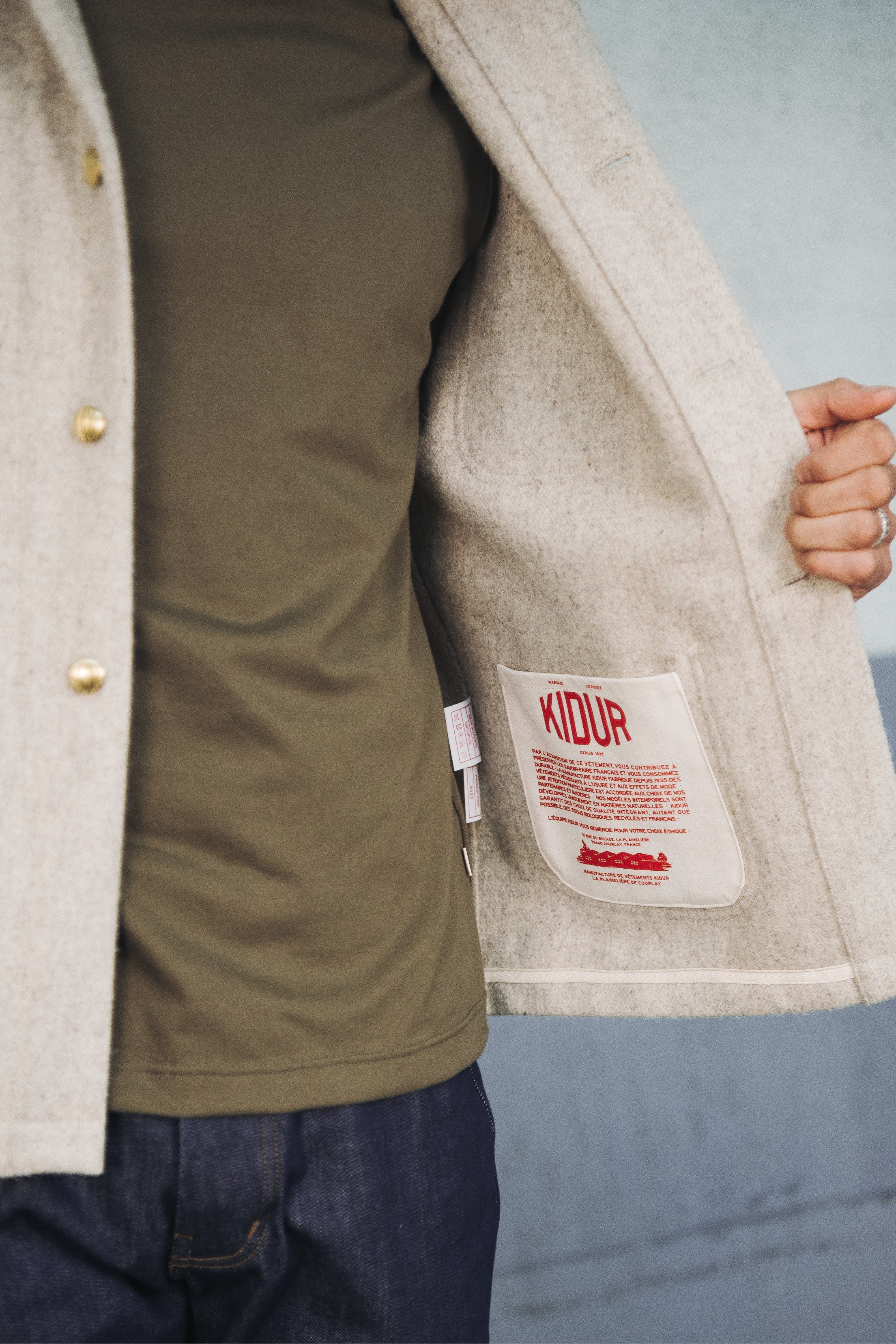 MANTEAU LAINE G.S Galet