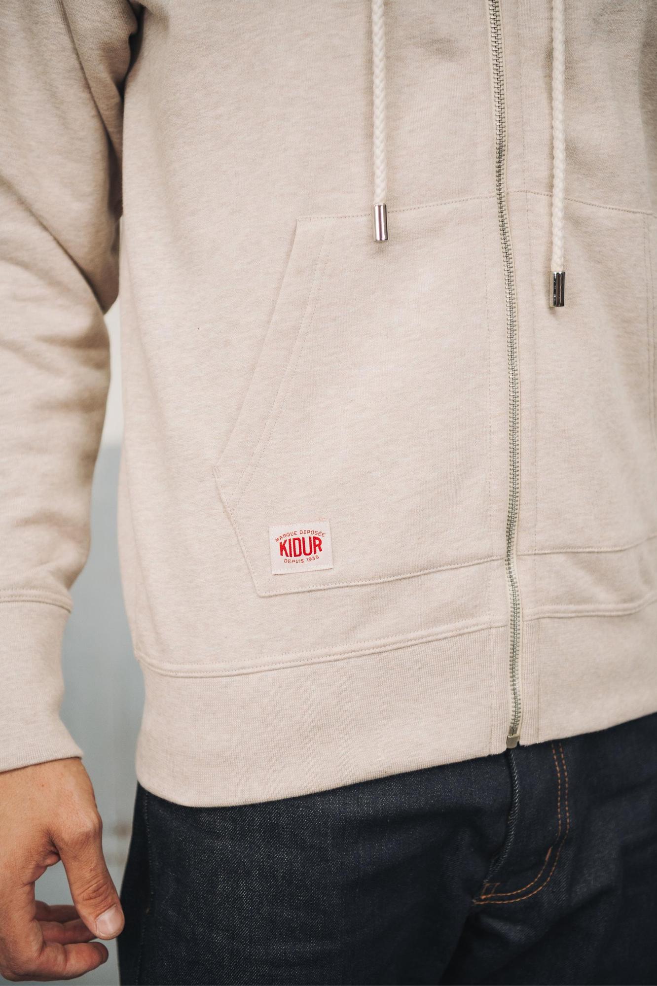 Sweat à capuche Amande