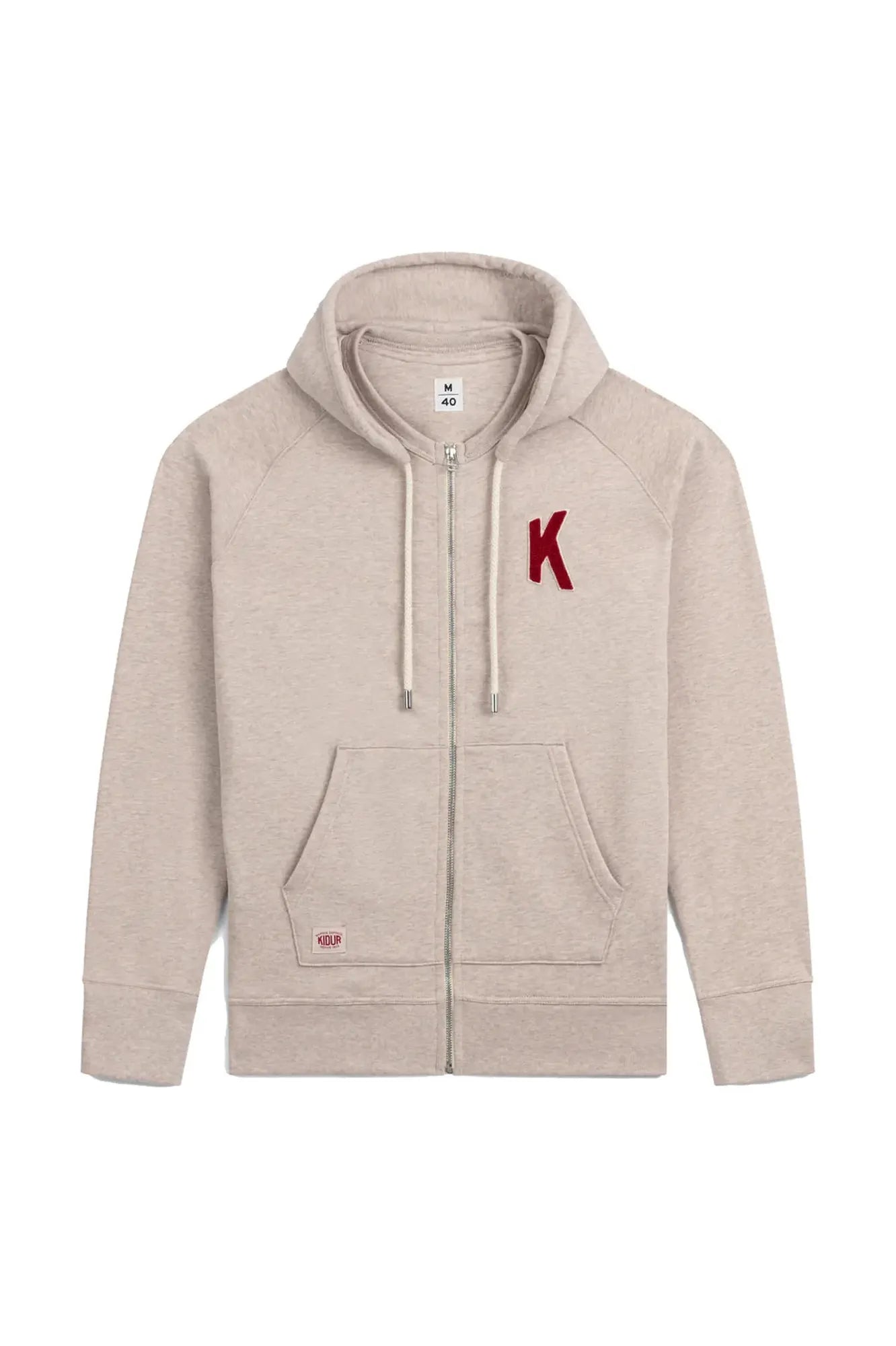 Sweat à Capuche Amande Broderie