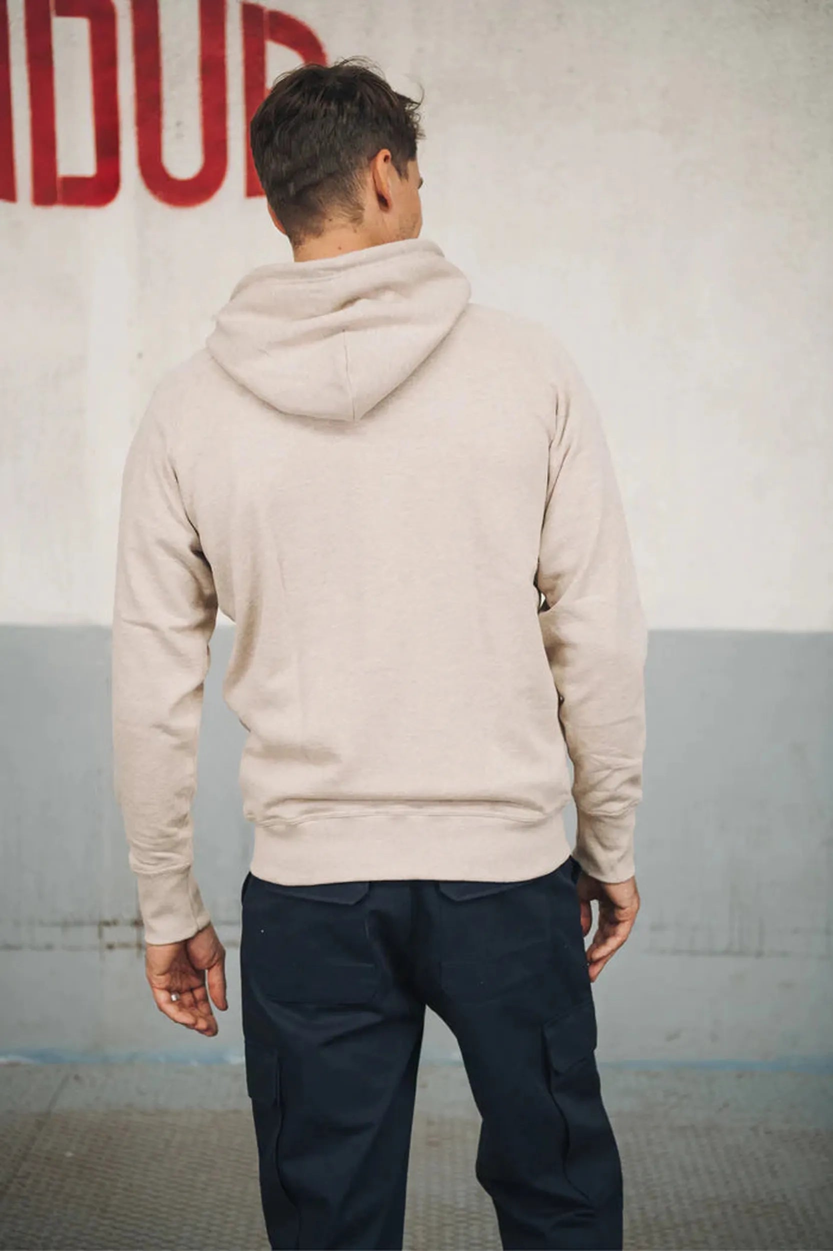 Sweat à Capuche Amande Broderie