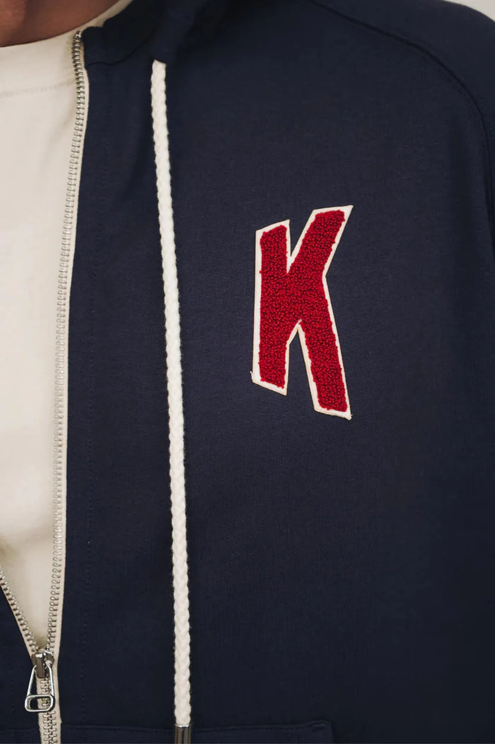 Sweat à Capuche Marine Broderie