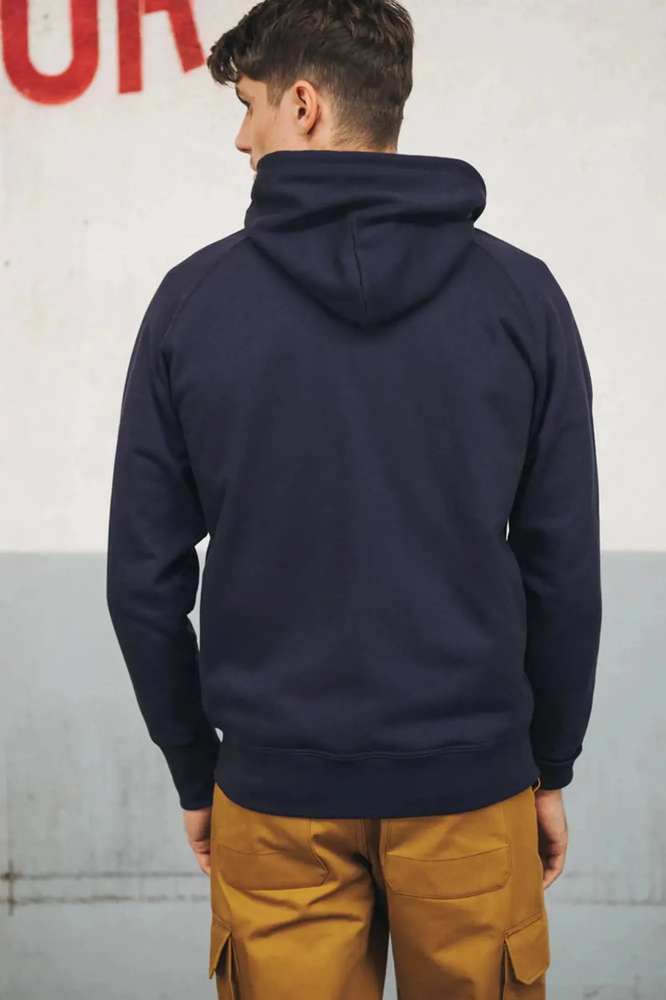 Sweat à Capuche Marine Broderie