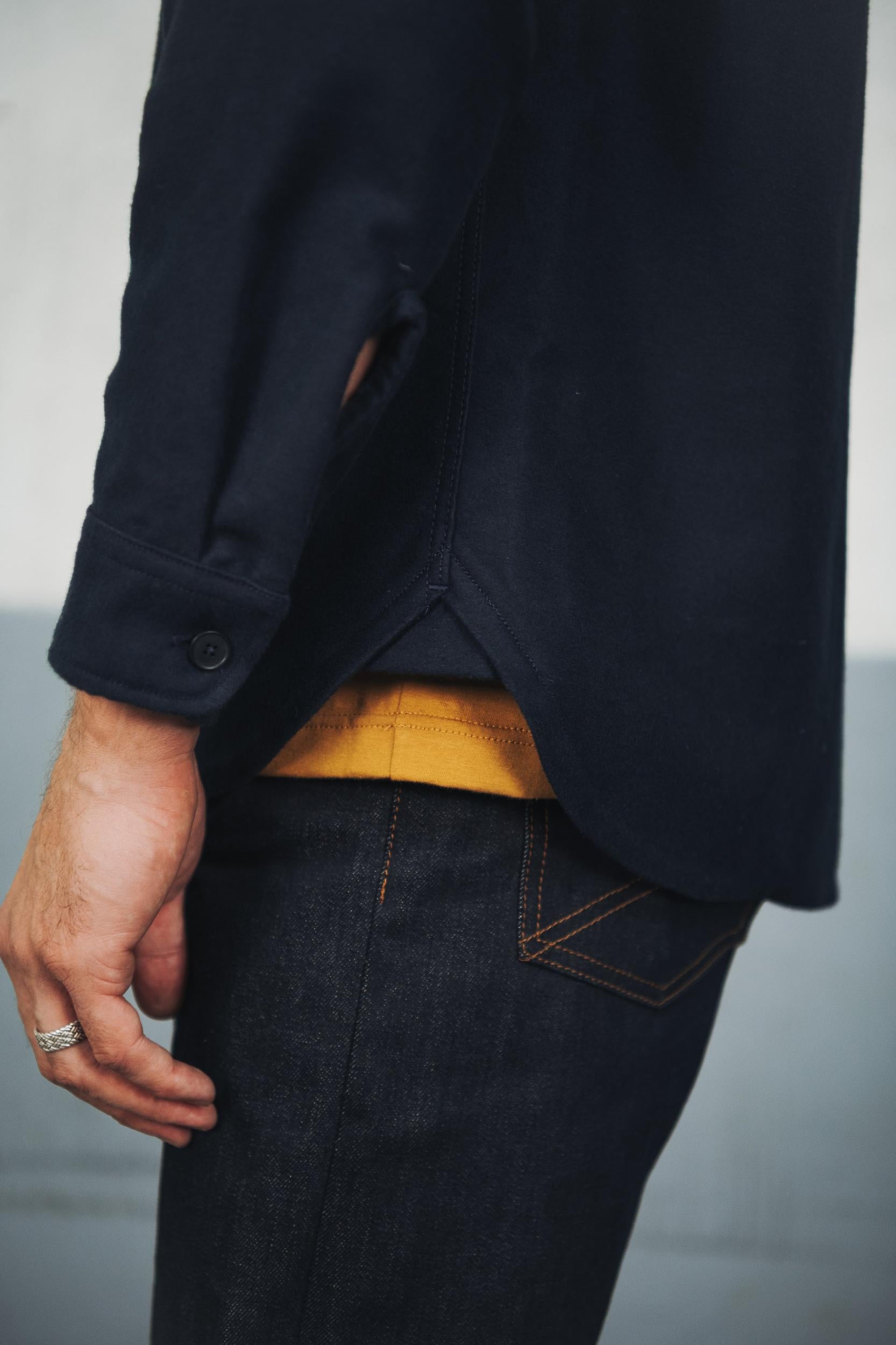 Surchemise Moleskine Grattée Marine