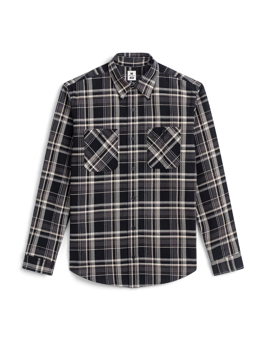 Chemise made in france basalte serge 100% coton homme