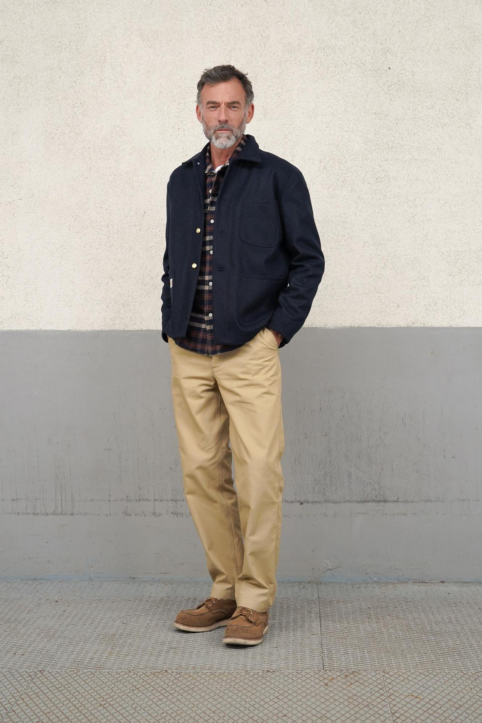 Manteau Corto Laine Marine