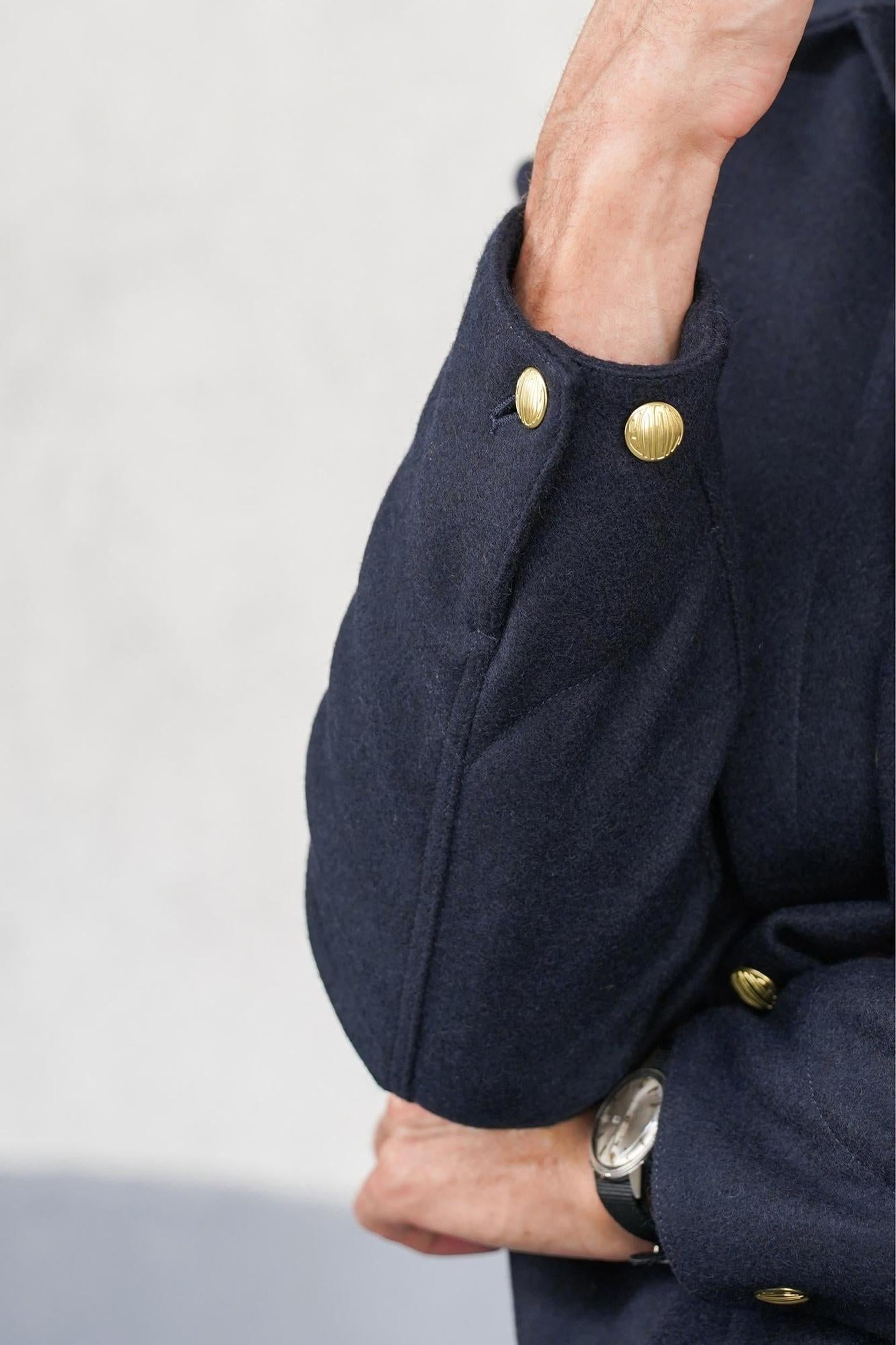 Manteau Corto Laine Marine