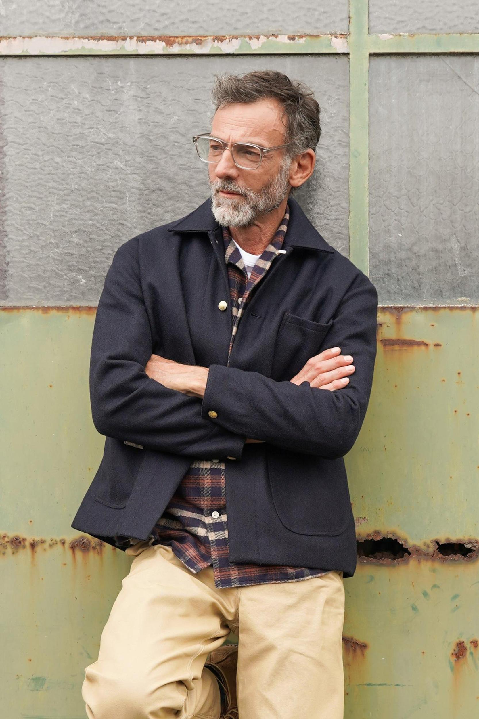 Manteau Corto Laine Marine