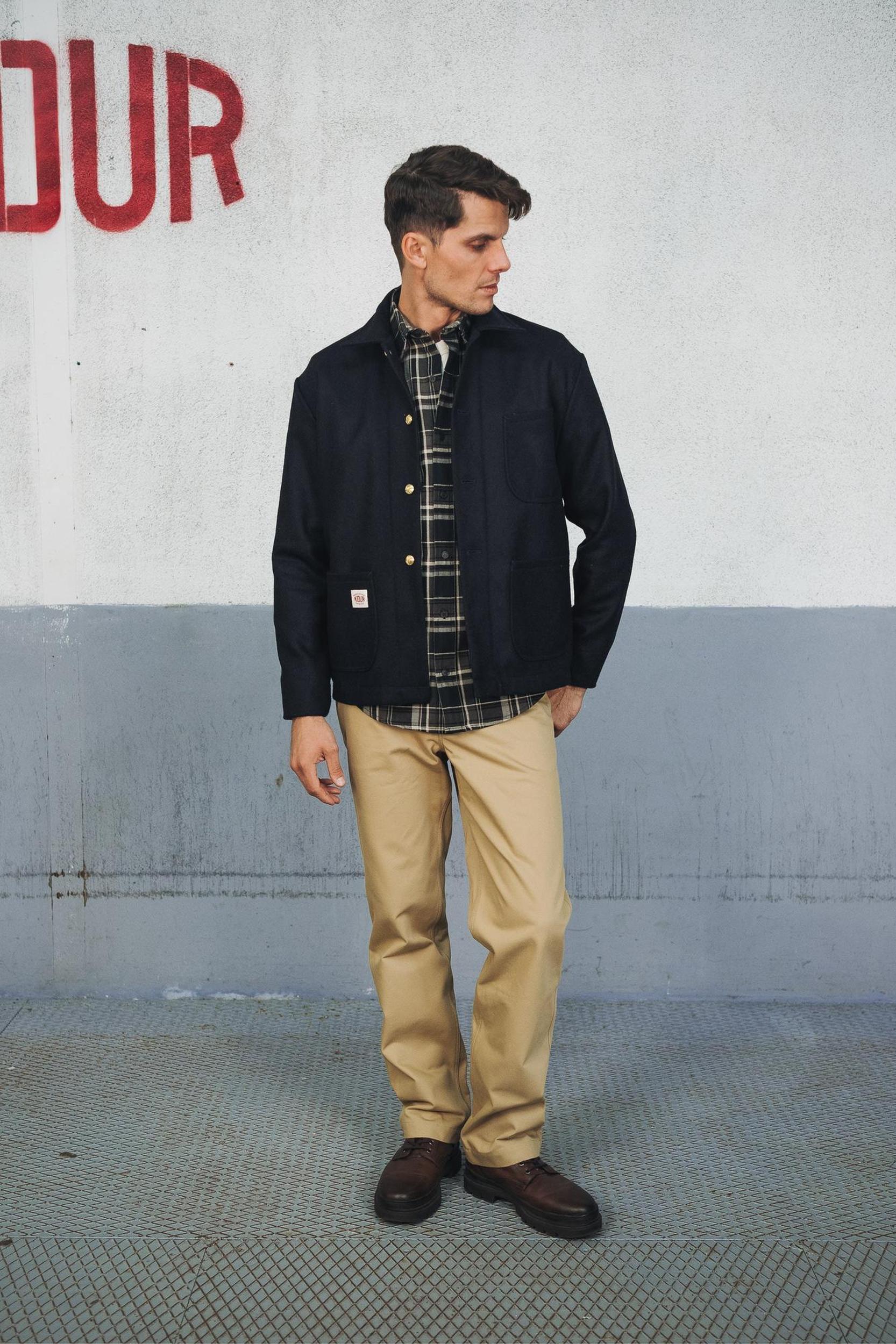 Manteau Corto Laine Marine