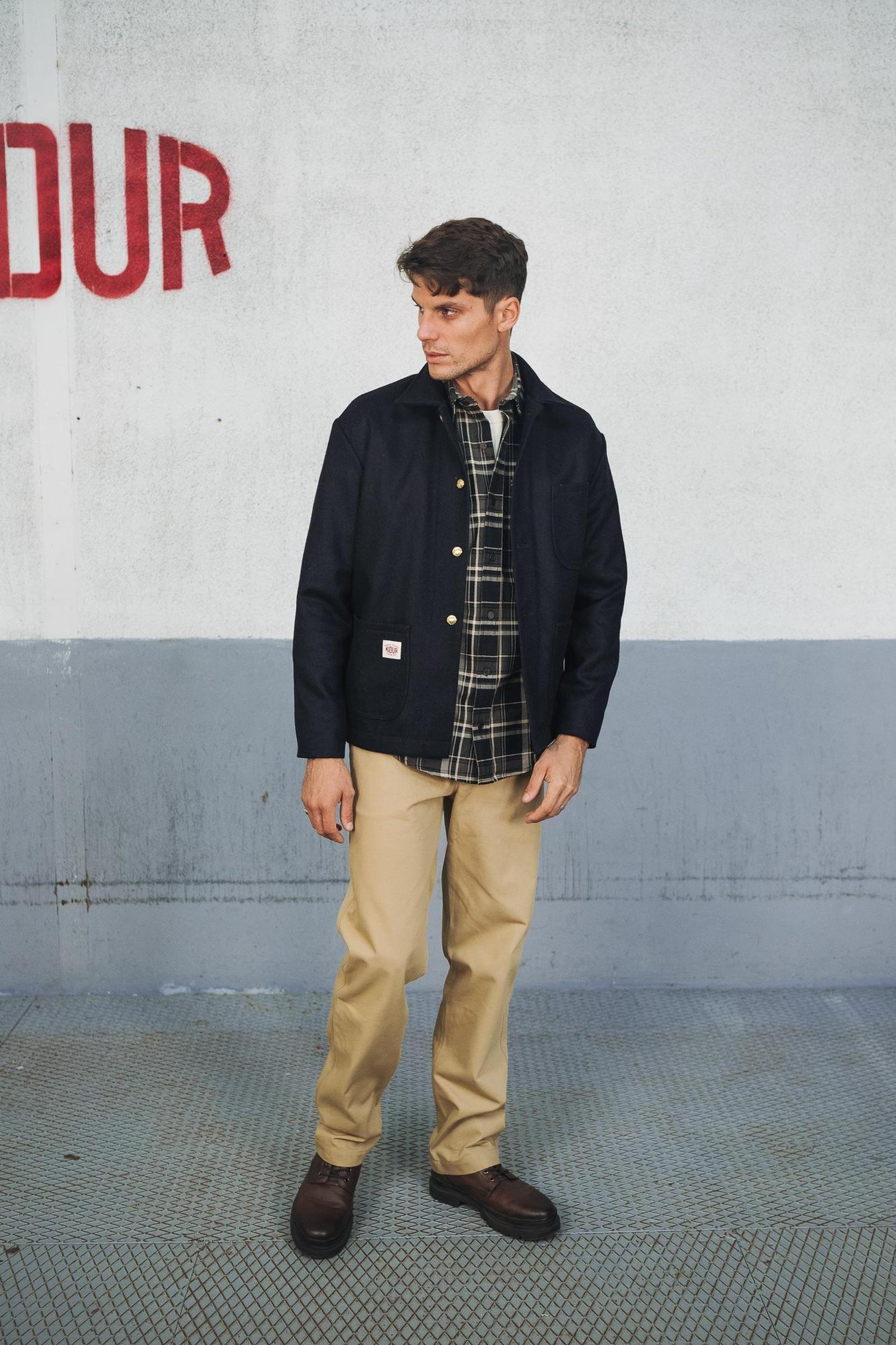 Manteau Corto Laine Marine