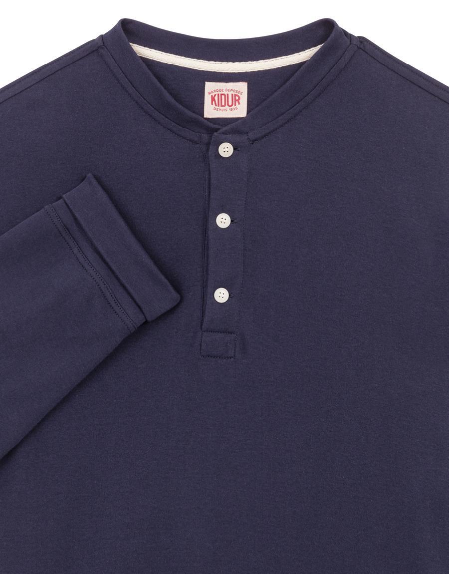 Henley Sweat pull Kidur made in France homme Marine