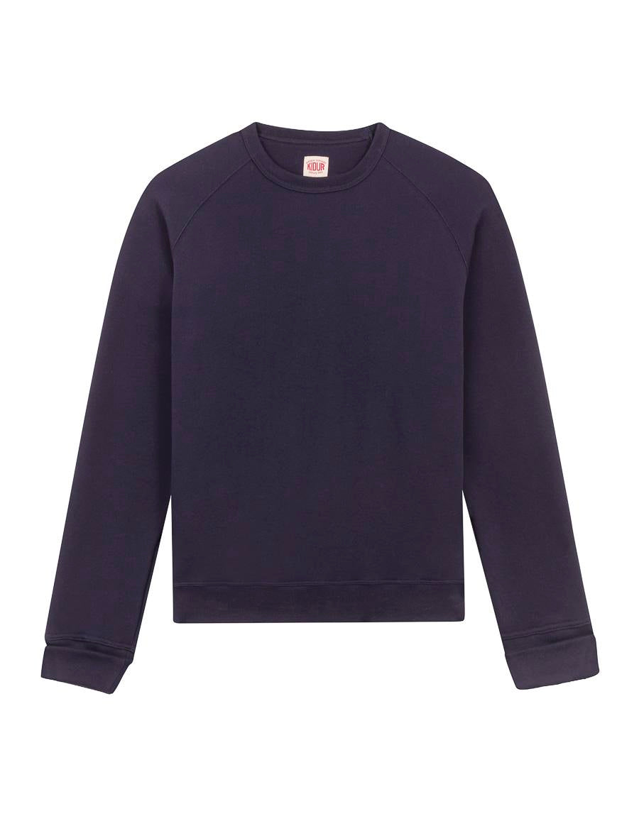Crew neck sweat kidur fait en france couleur bleu marine
