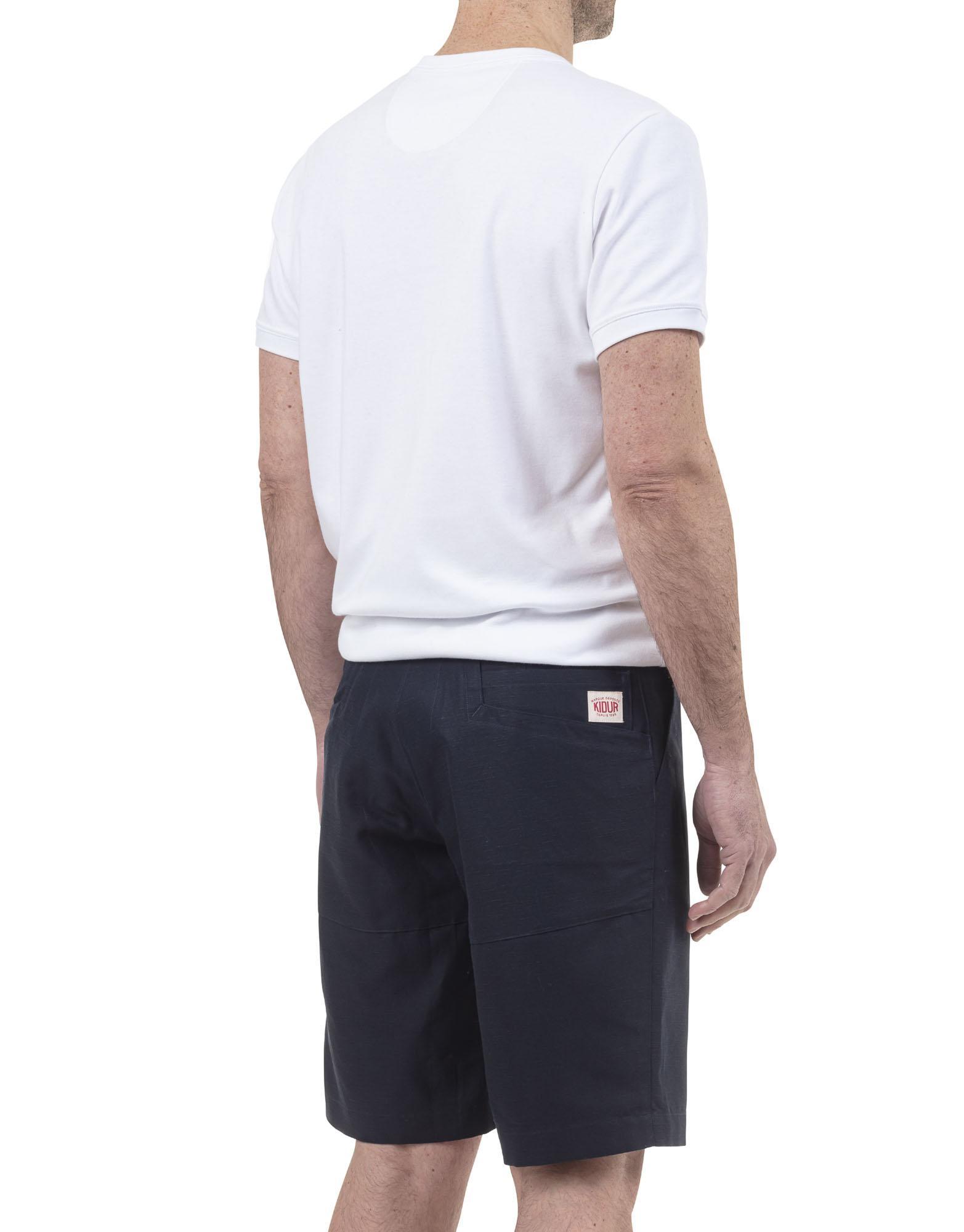 Short Ernest Marine Homme Fabriqué en France Porté Dos
