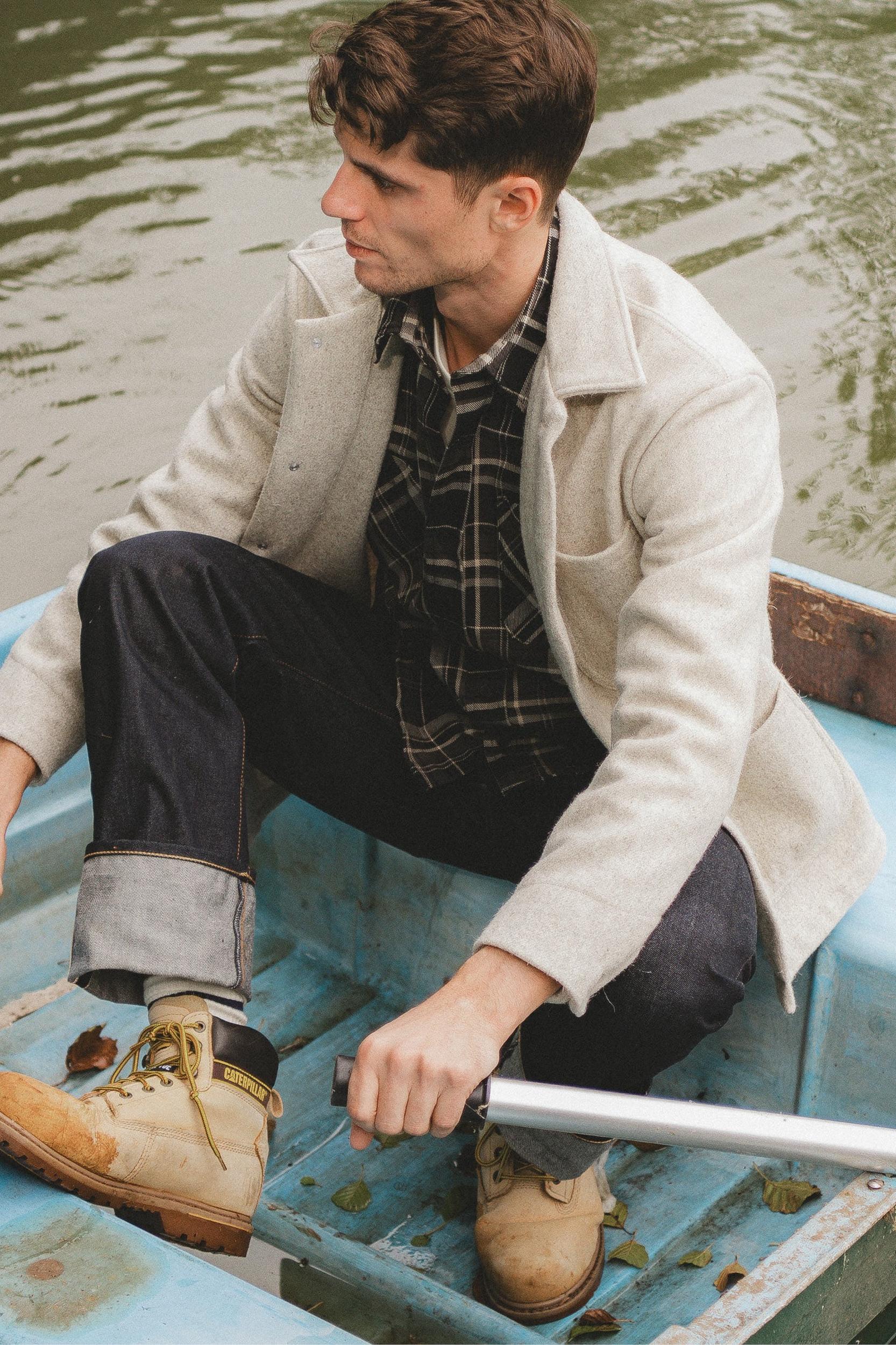 MANTEAU LAINE G.S Galet