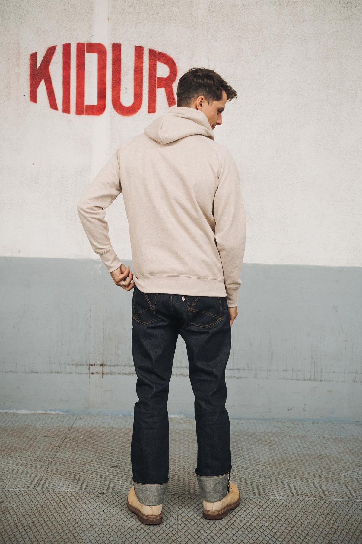 Sweat à capuche Amande