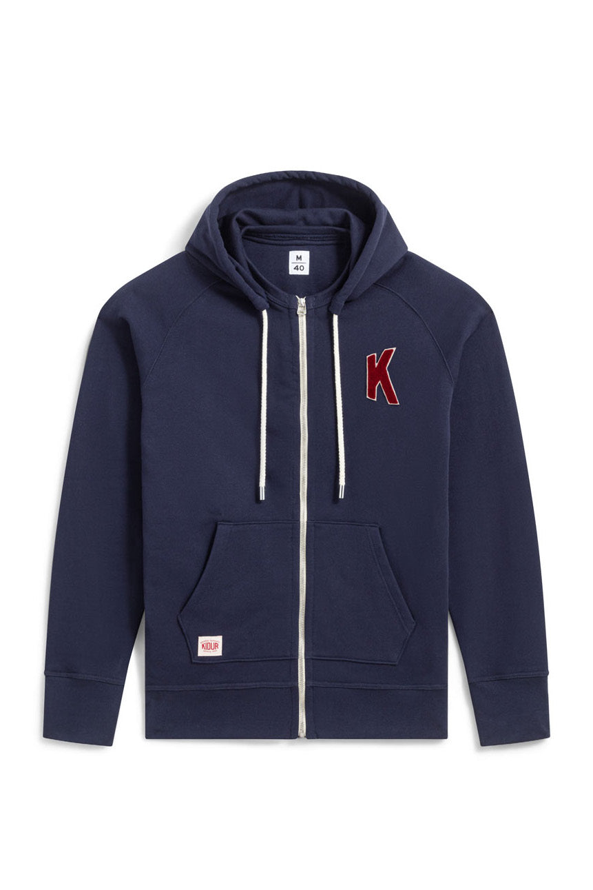Sweat à Capuche Marine Broderie