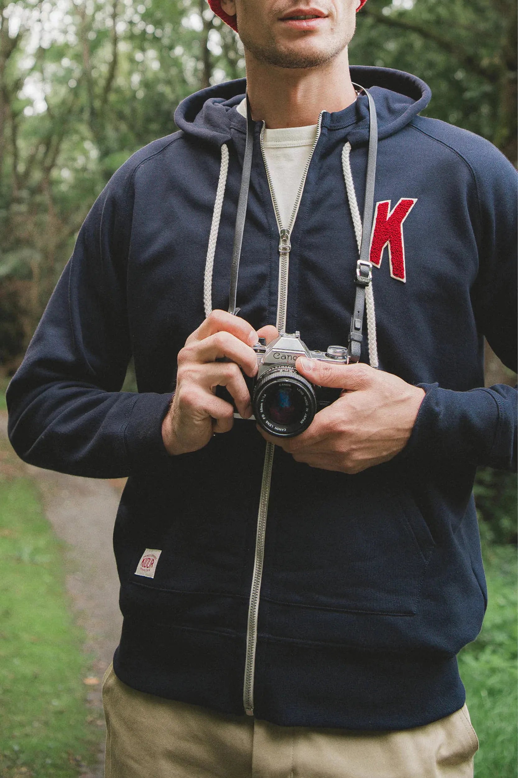 Sweat à Capuche Marine Broderie