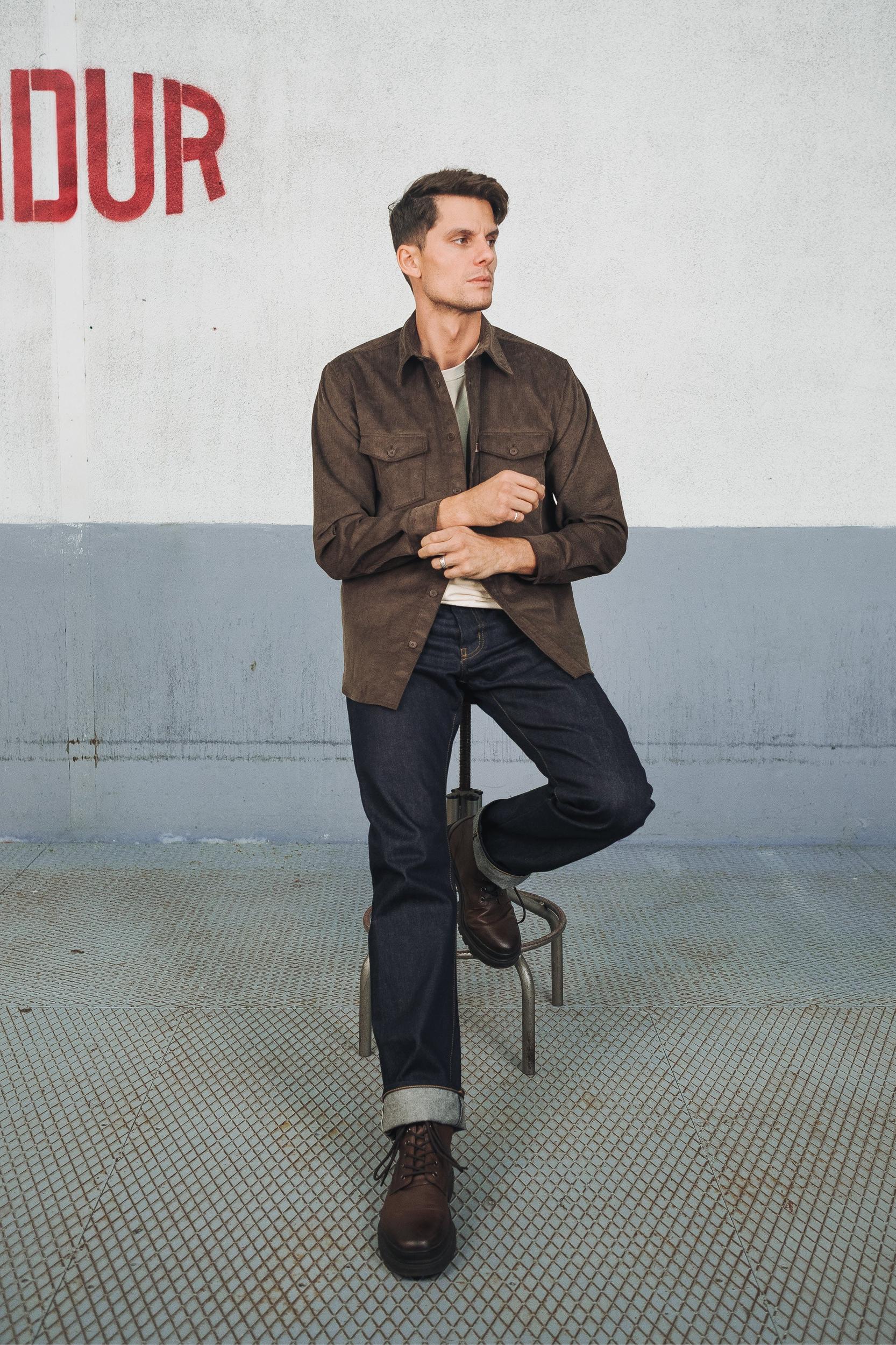 Surchemise velours écorce