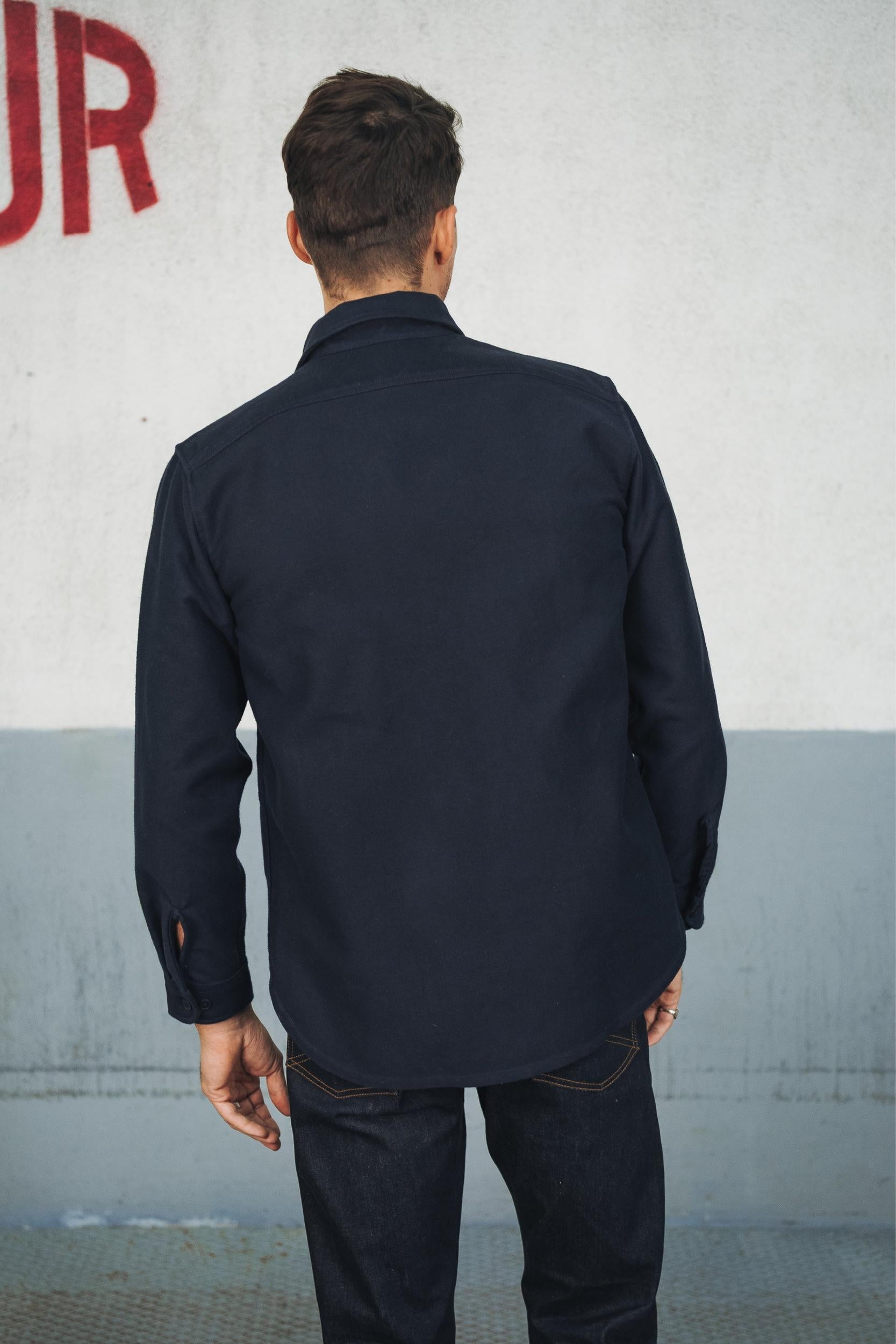 Surchemise Moleskine Grattée Marine