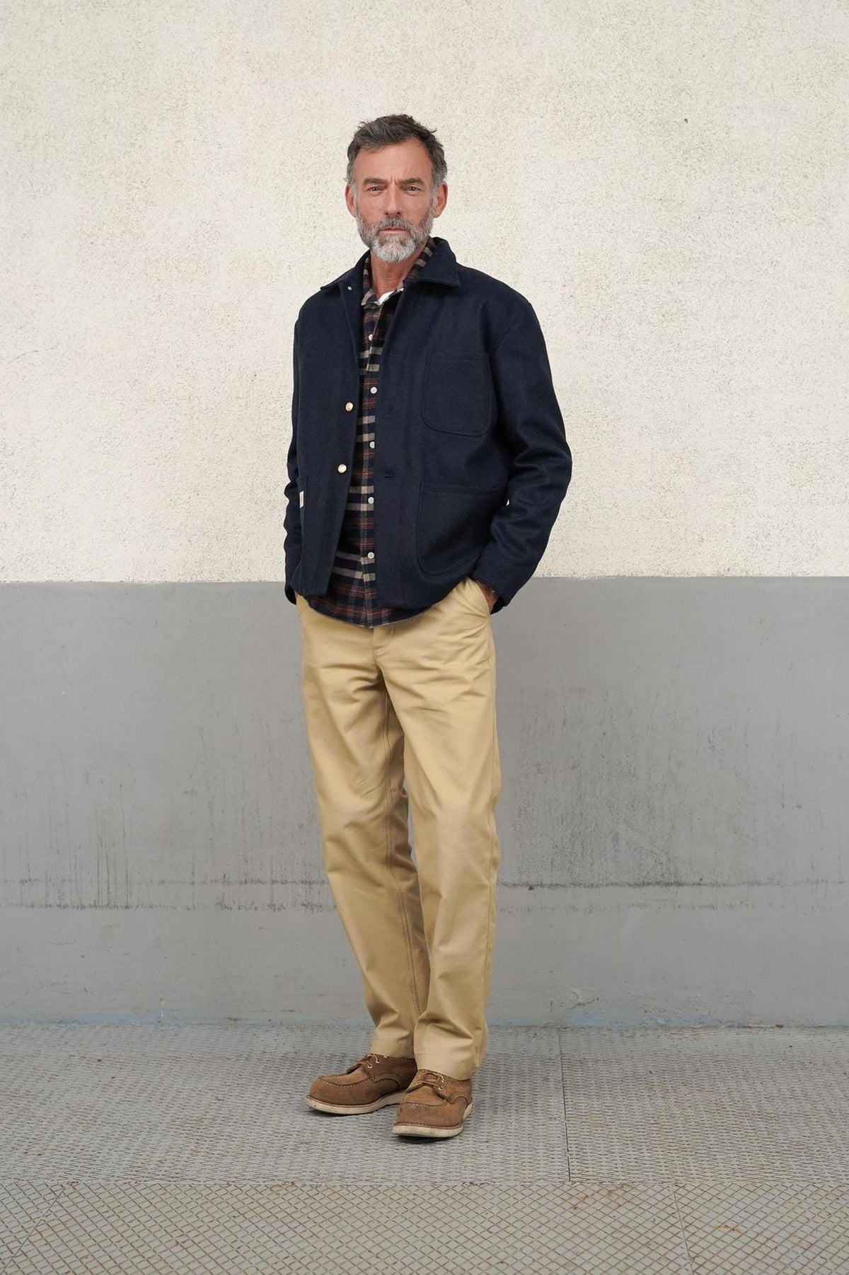 Manteau Corto Laine Marine