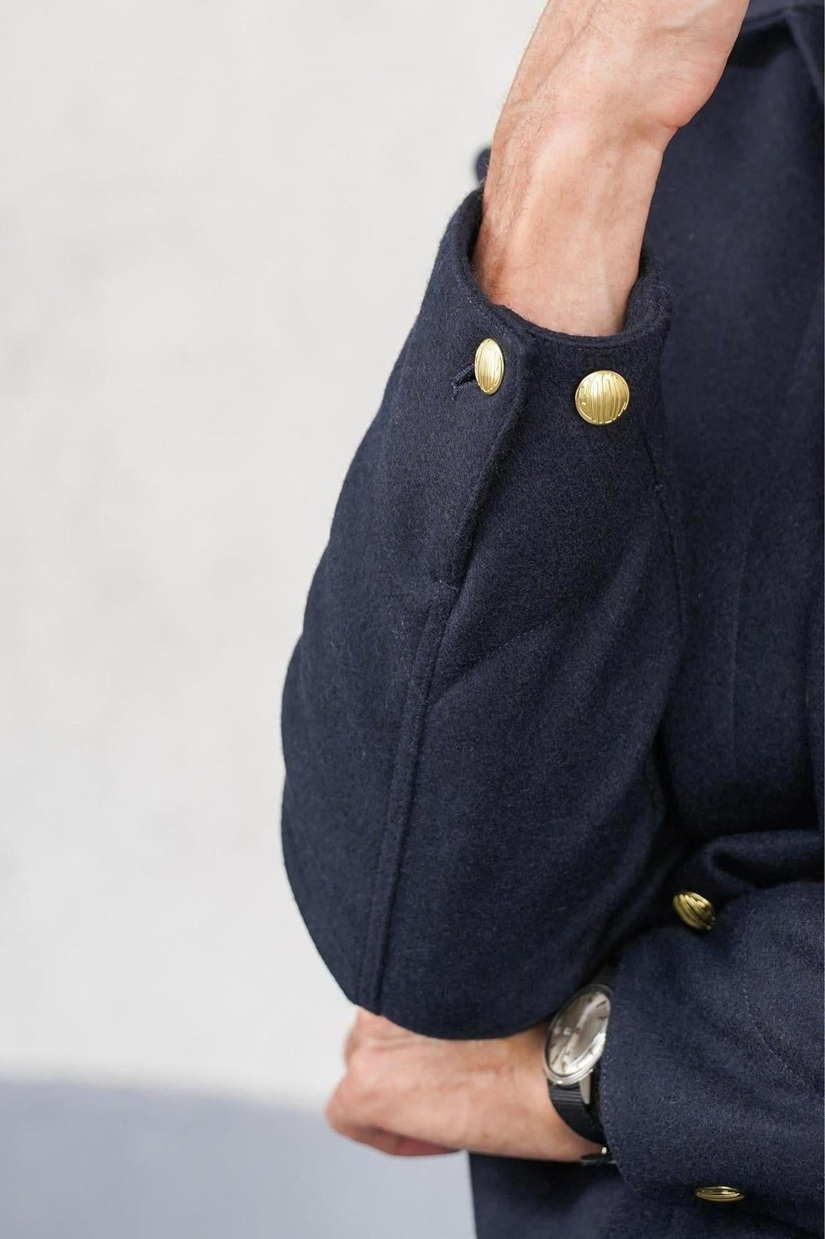 Manteau Corto Laine Marine