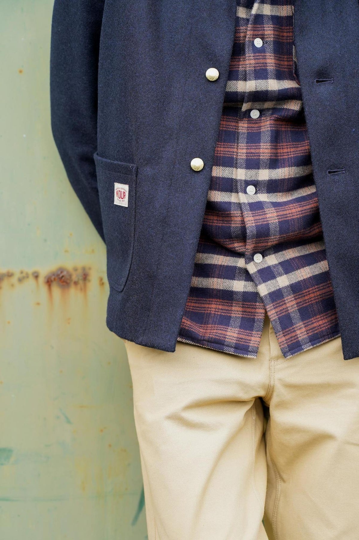 Manteau Corto Laine Marine