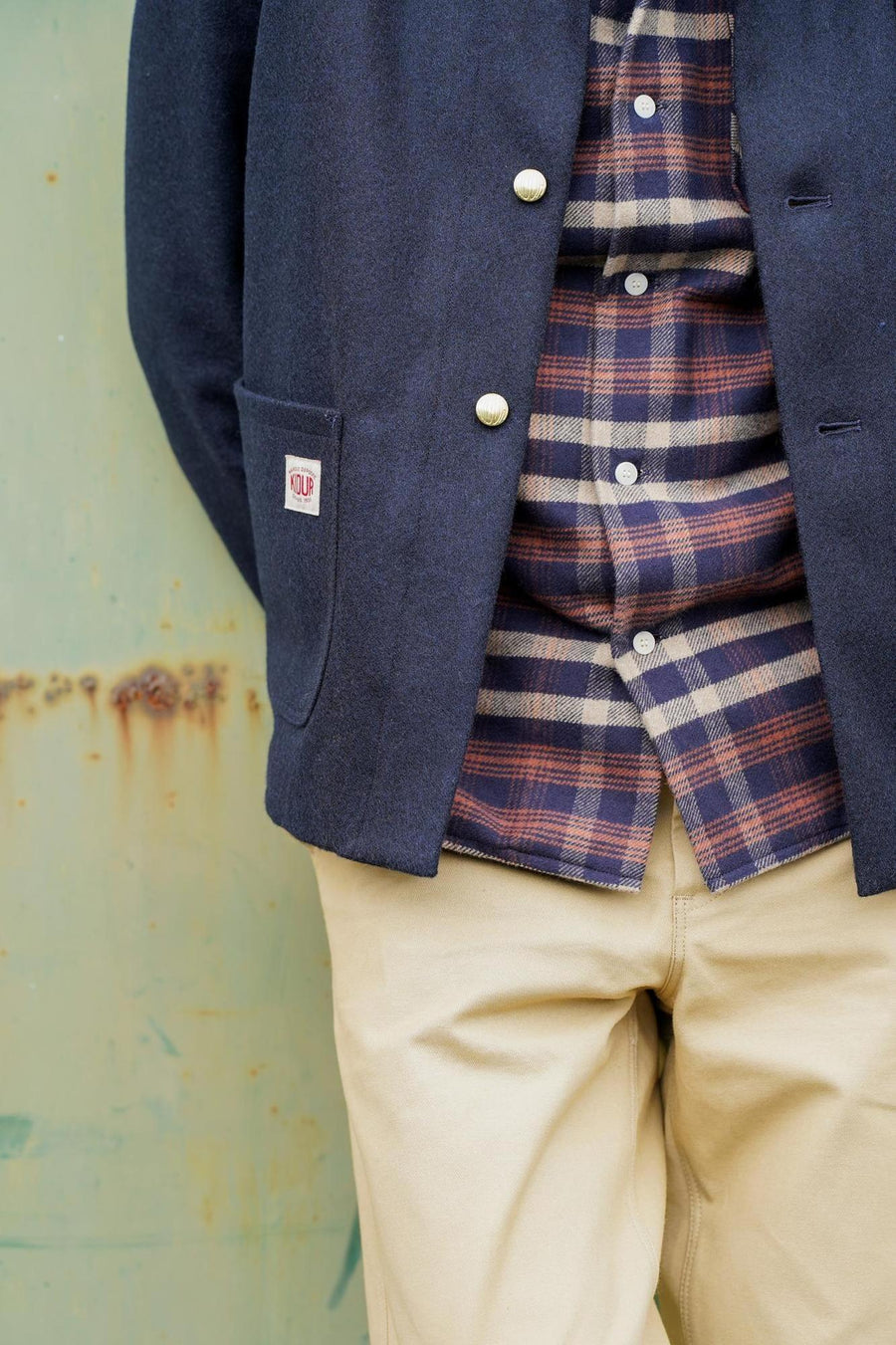 Manteau Corto Laine Marine