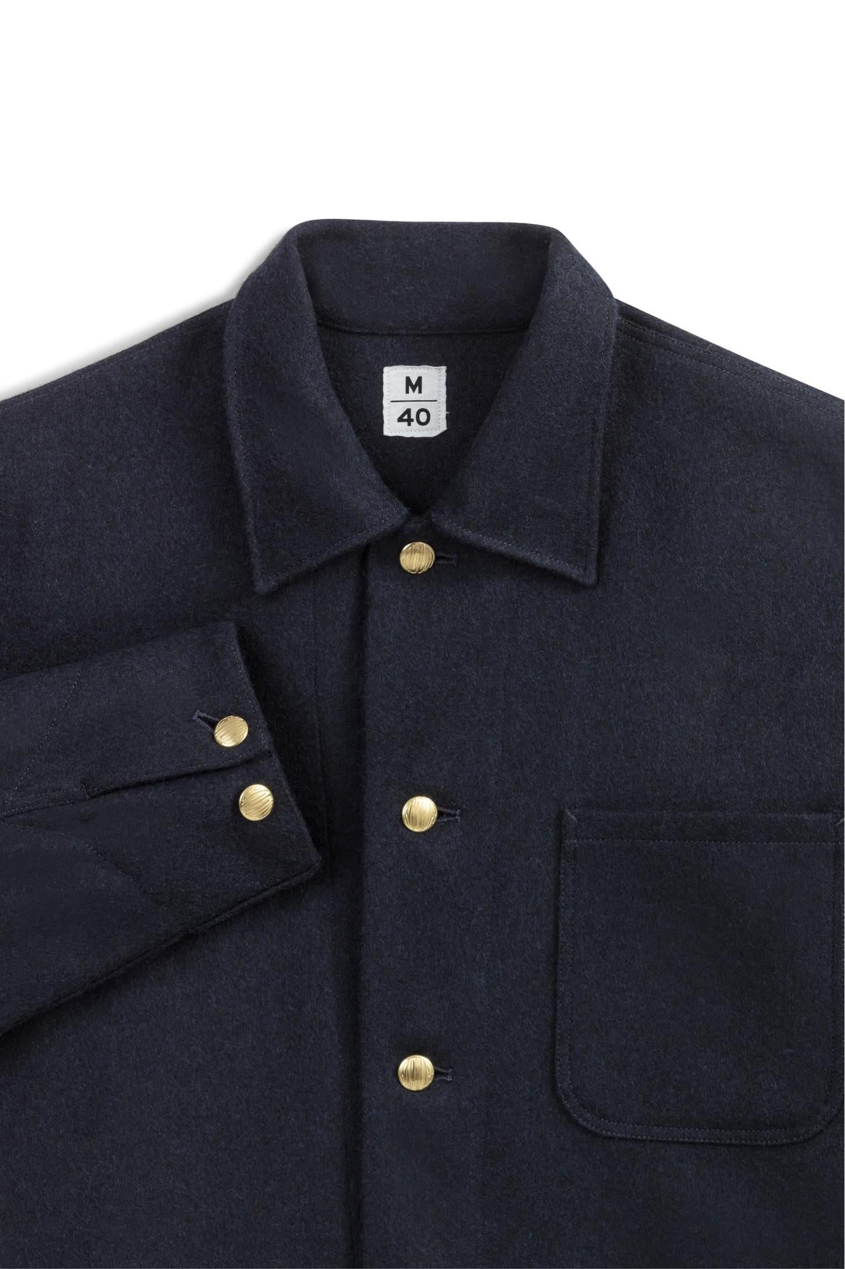 Manteau Corto Laine Marine