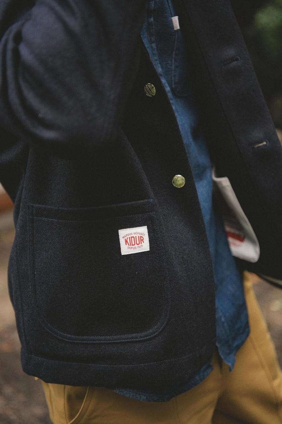 Manteau Corto Laine Marine