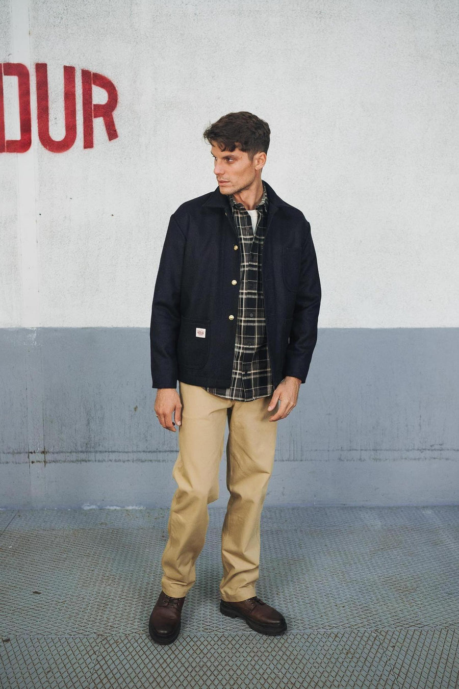 Manteau Corto Laine Marine