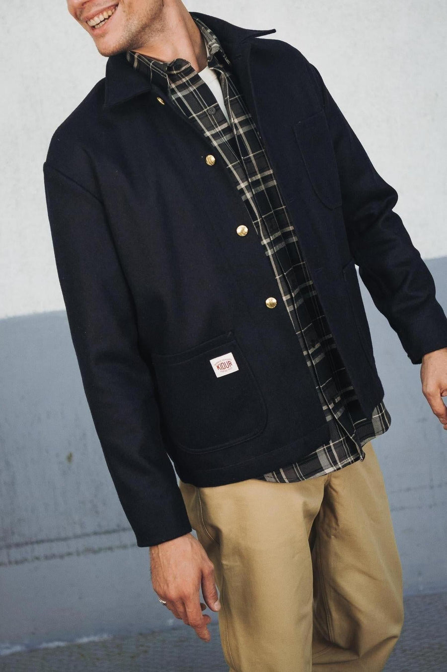 Manteau Corto Laine Marine