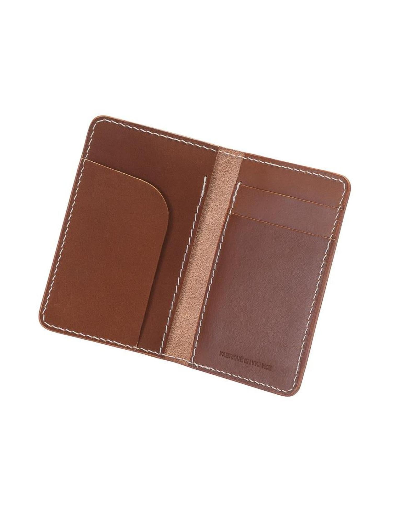 Porte-cartes Mince En Cuir Véritable Zense – Marron Clair, Référence ZA0012 – Minimaliste Et élégant