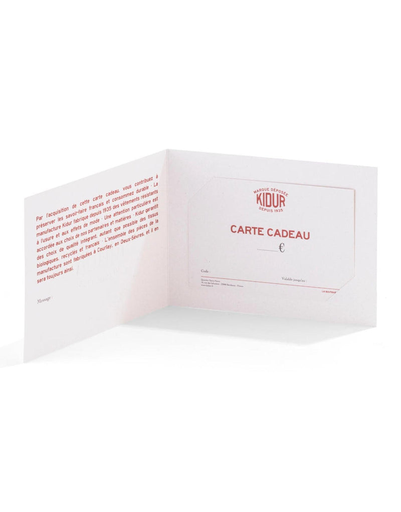 CARTE CADEAU PHYSIQUE