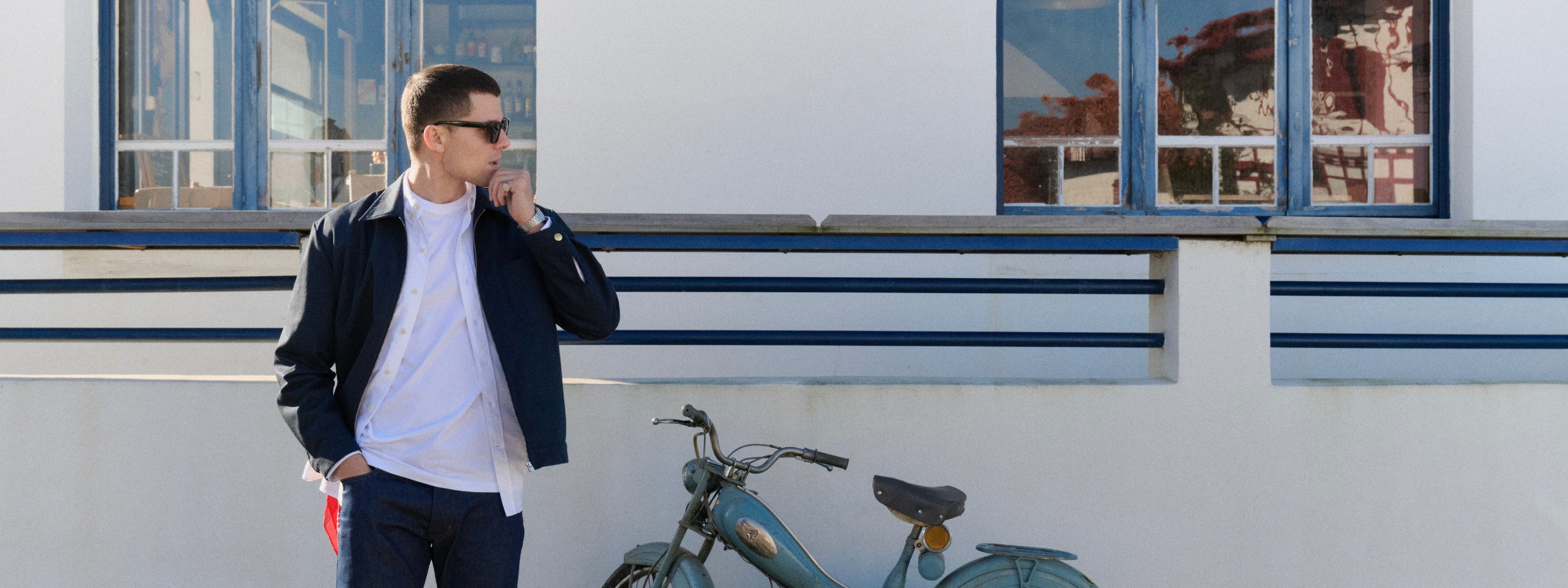 Blouson zippé bleu marine Kidur fabriquée en France