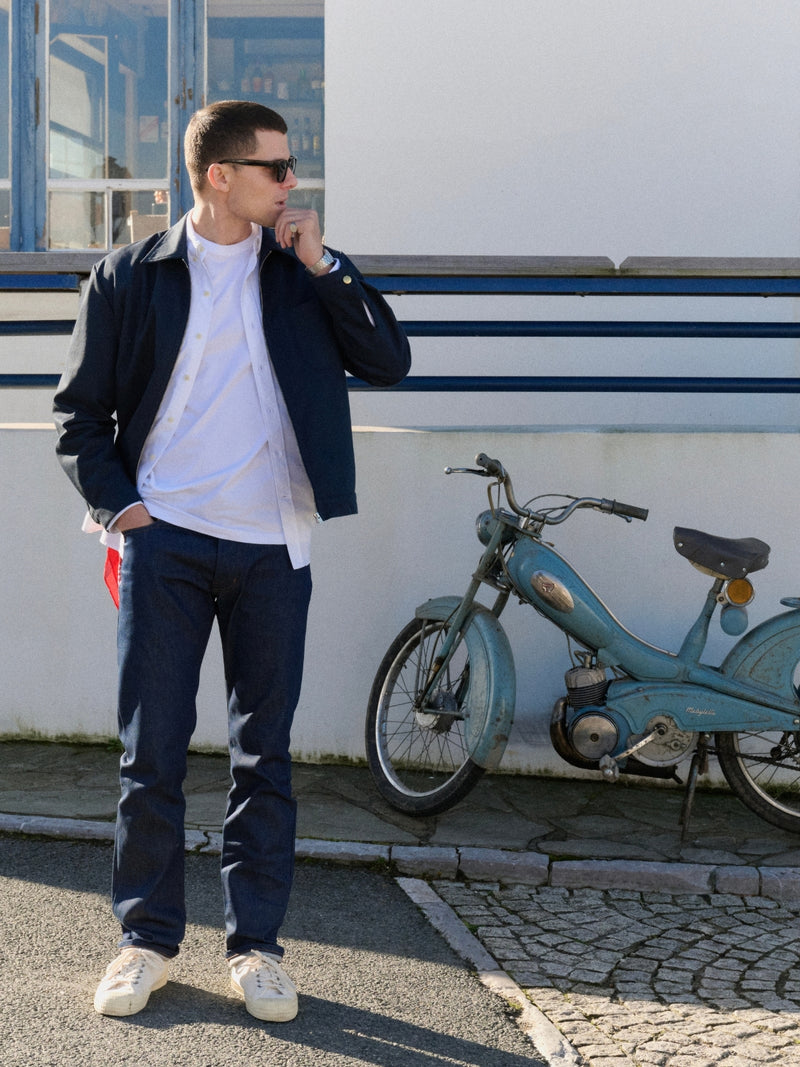 Blouson zippé bleu marine Kidur fabriquée en France