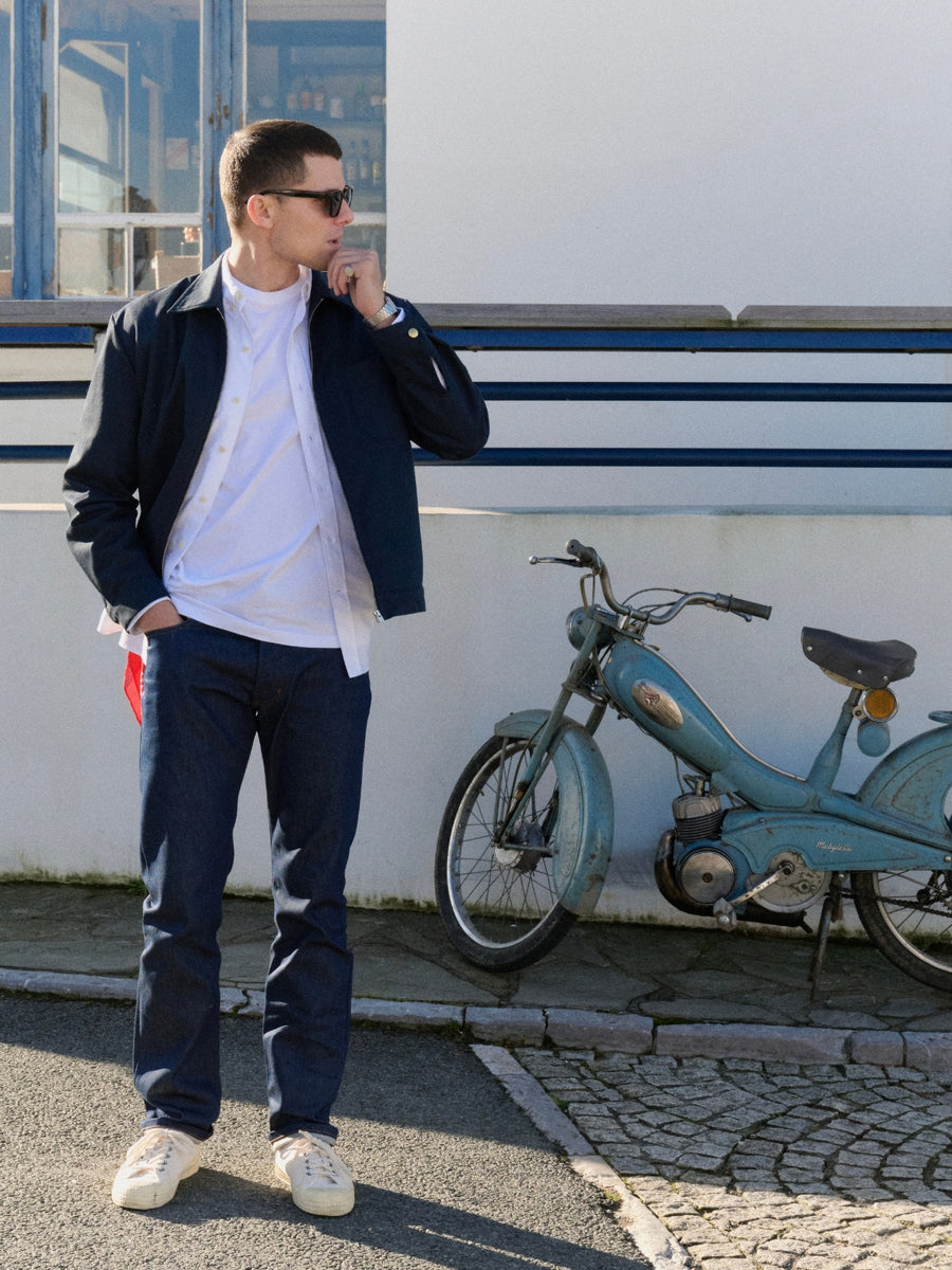 Blouson zippé bleu marine Kidur fabriquée en France