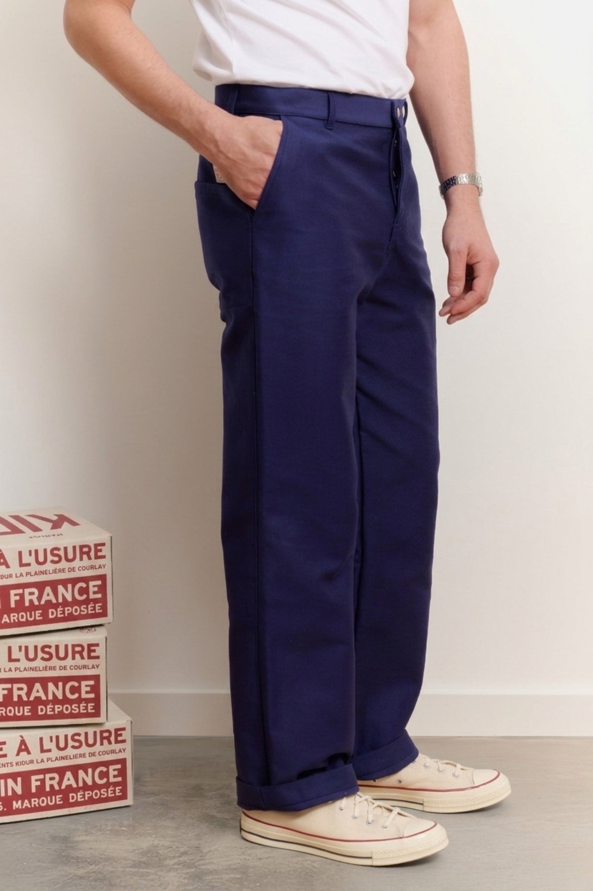 Pantalon de travail Basile Safre en Moleskine