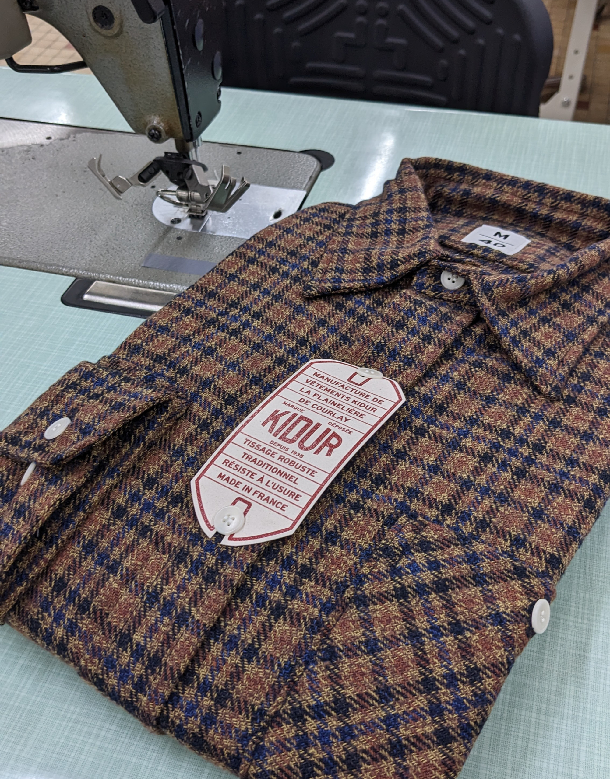 Chestnut workshirt shirt made in france Kidur