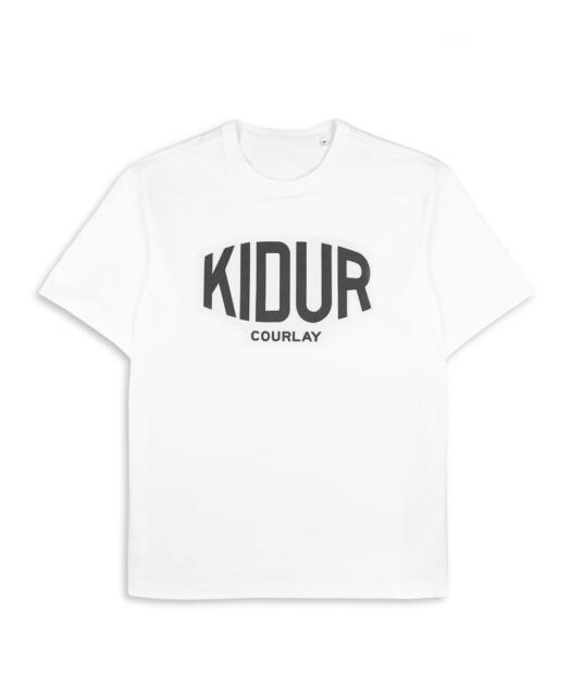 t shirt made in france blanc louis blanc logo noir Kidur