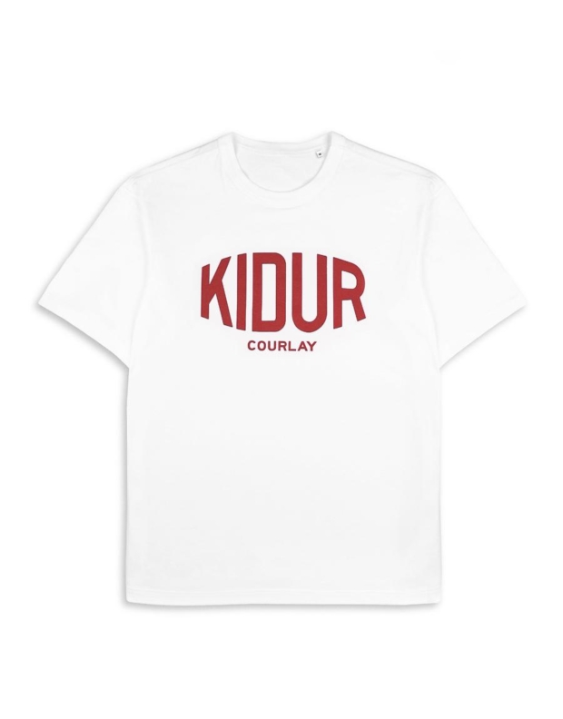 t shirt made in france white louis white red logo Kidur