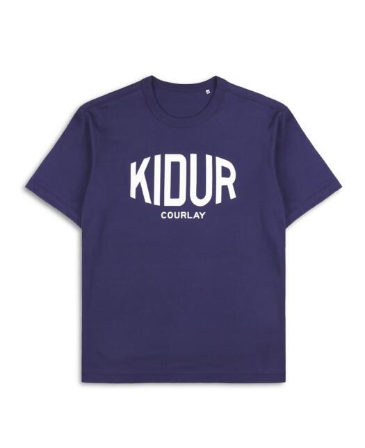 t shirt made in france blanc louis safre bleu logo blanc Kidur