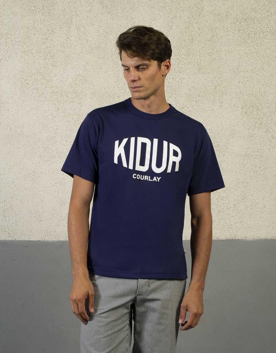 t shirt made in france white louis safre blue white logo Kidur