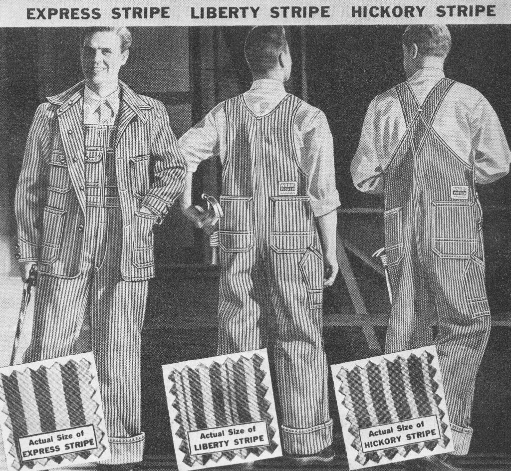 Montgomery Ward Catalog. 1937. Hickory Stripe