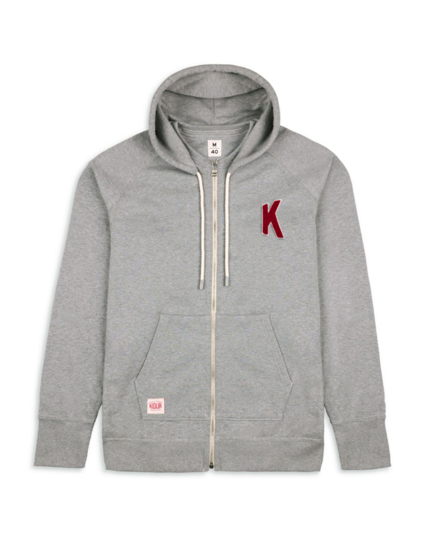 Sweat Grey Zip hoodie Grey K