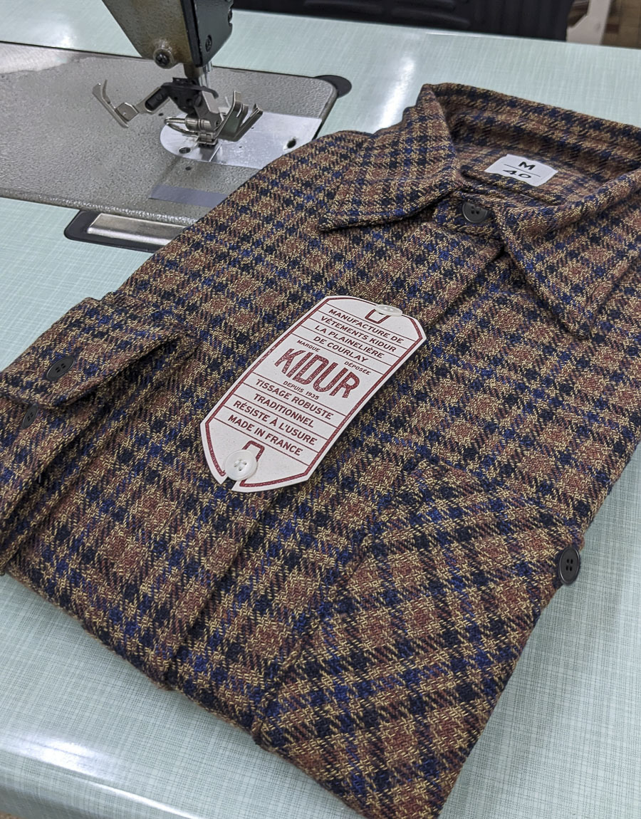 CHEMISE EN TWEED<br> CHATAIGNE