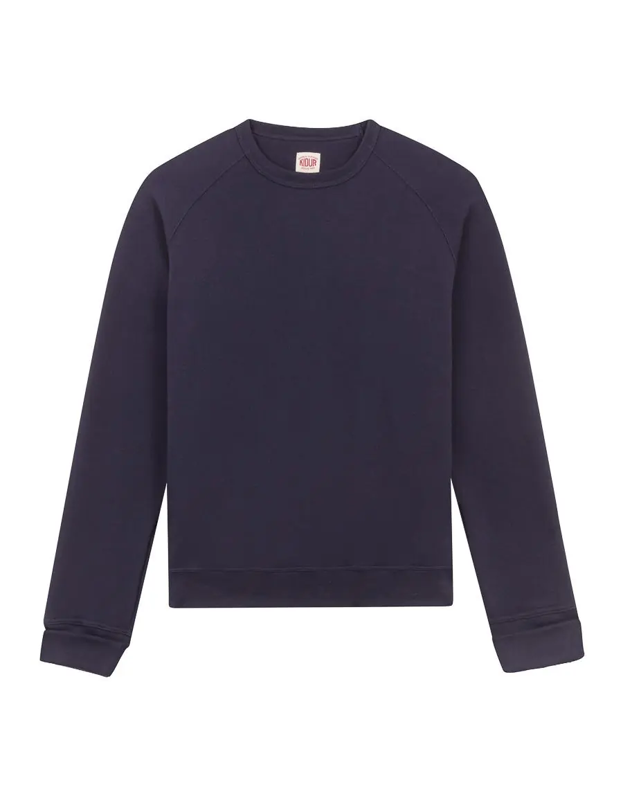 Crew neck sweat kidur fait en france couleur bleu marine