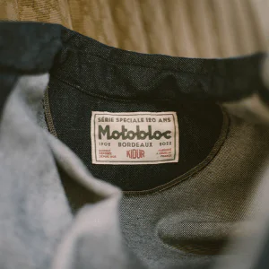 Etiquette blouson Kidur x Motobloc