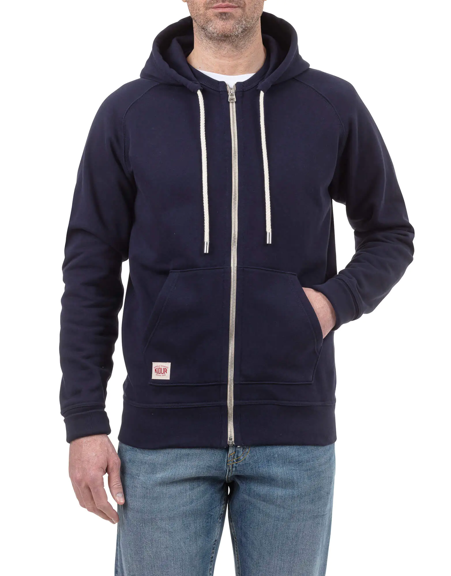 Hoodie Marine Zipped Kidur Made In France